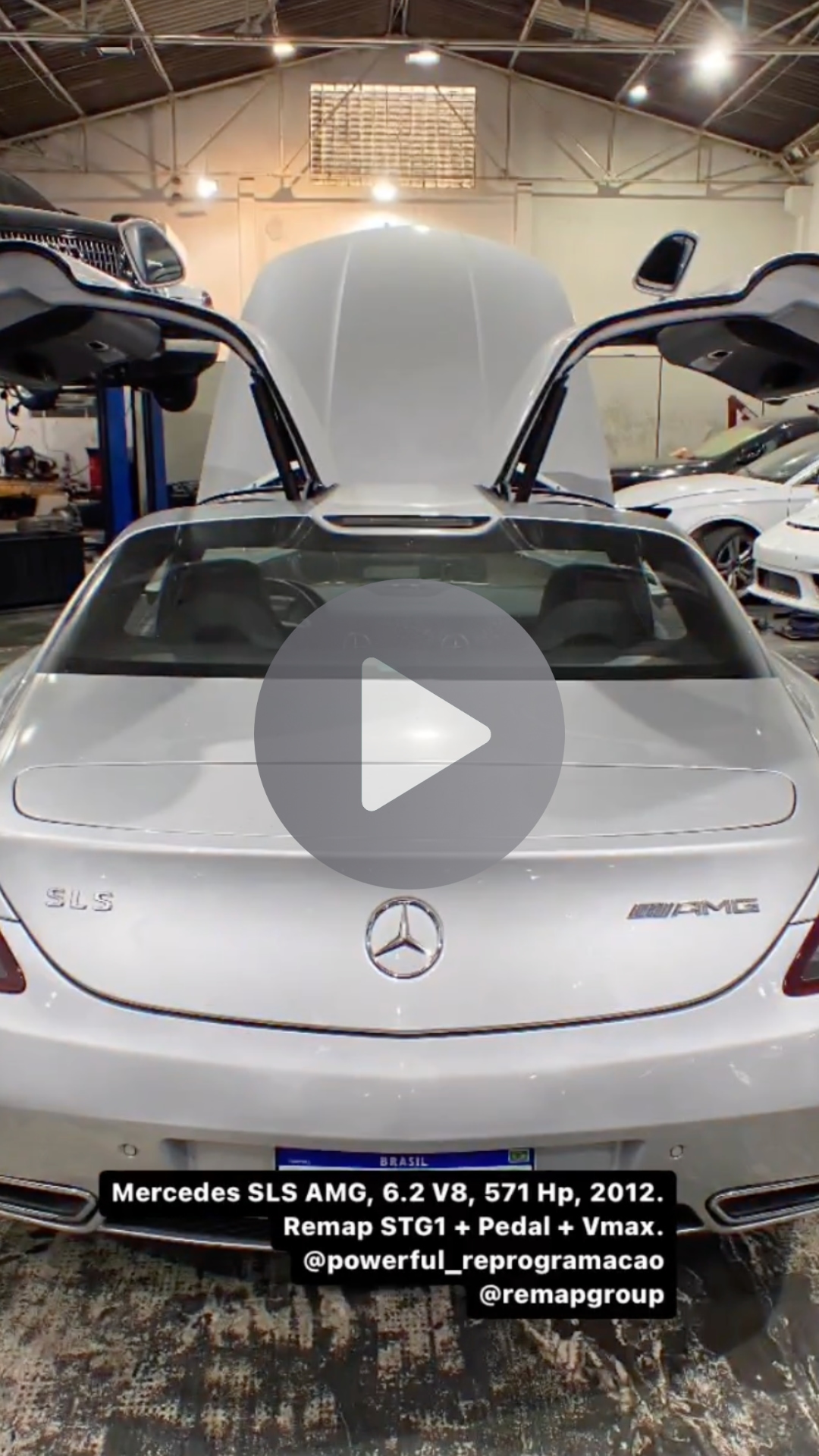 Mercedes SLS AMG 6.2 v8 571 hp video 